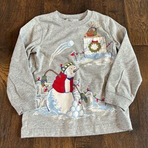 Carter's Gray Snowman Long Sleeve Shirt
